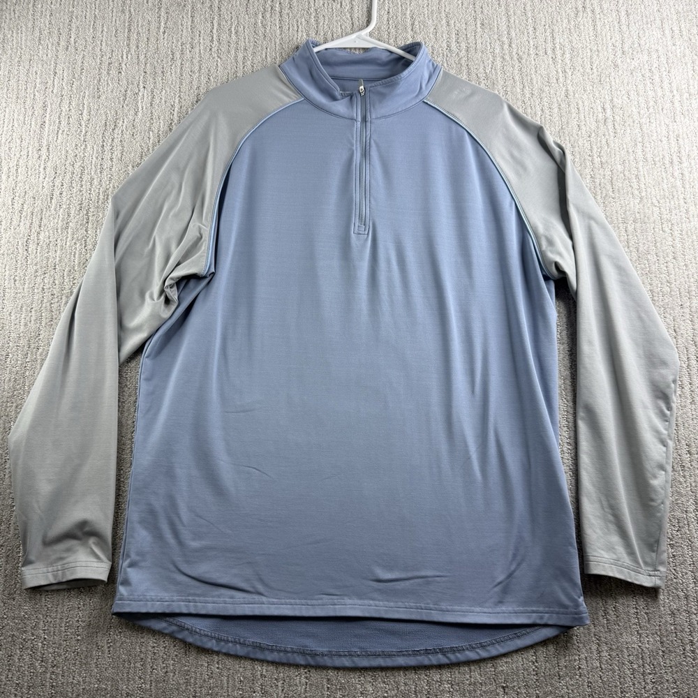 Peter Millar 1/4 Zip Pullover Men's Size Large Golf Blue